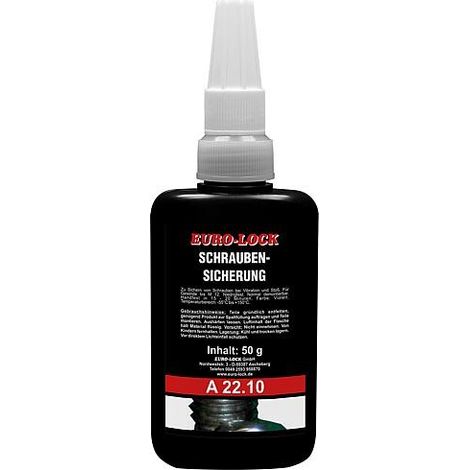 Agent de blocage des vis, résist. faible, EURO-LOCK A 22.10 flacon doseur 50g