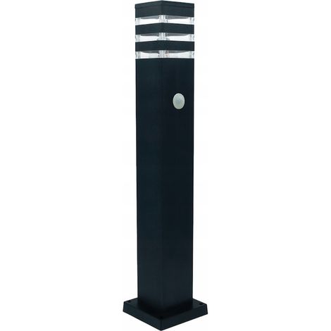 LAMPIONE DA GIARDINO, PALO DA TERRA, 60 cm, ESTERNO, SENSORE DI MOVIMENTO, E27, NERO, IP54 (1/5)