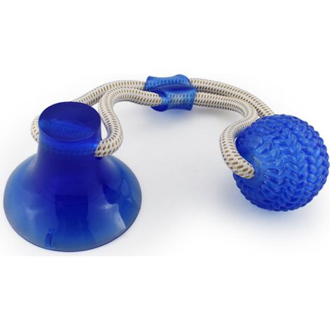 Jouets à Mâcher pour Chiens, Jouet pour Chien à Ventouse Corde Interactive de Dressage pour Chiots pour Le Nettoyage des Dents (Bleu)