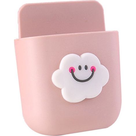 1 Boîte de rangement murale, motif dessin animé, support téléphone, fixation sans perçage, ABS étanche, salon chambre bureau (1/5)