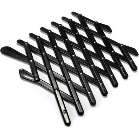 Grille de protection universelle pour chien sur vitre de voiture - Grille extensible pour animaux de compagnie - Barrière de ventilation pour vitre (Grande, Noire) (1/5)
