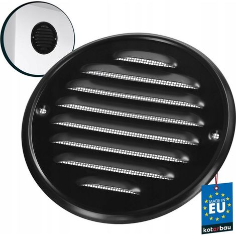Runder Grillrost 100 mm, verschraubt mit Drahtgeflecht, schwarz lackiert
