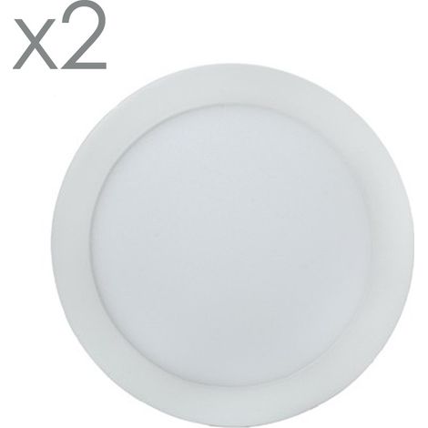 2 x Downlight LED Redondo Extraplano 6000K (18W)