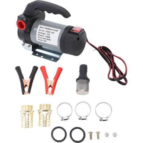 12V 120W Diesel Pump Electric Fuel Pump 40L/Min Oil Drain Pump Diesel Transfer Pump (1/5)