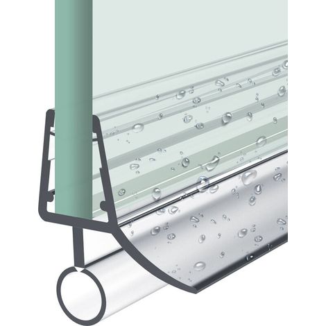 Joint de douche 60 cm – Remplacement pour porte en verre 7-8 mm – PVC haute qualité – Protection contre l'eau – Installation facile