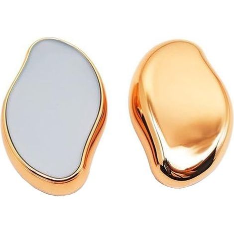 Épilateur en cristal, Épilateur Cristal Indolore, Gomme pour femme avec effet exfoliant, Convient pour une épilation Rapide des Jambes, des Bras et des Aisselles(Gold) (1/4)