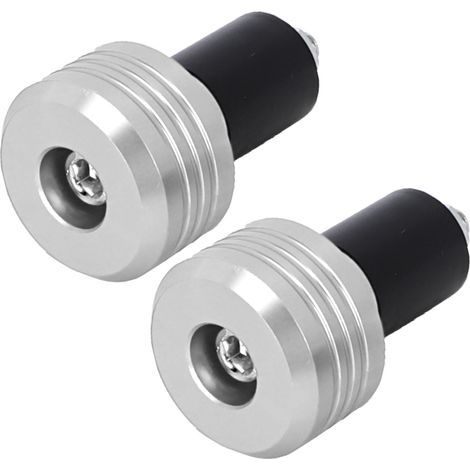 Motorcycle handlebar grip end caps, aluminum end caps, motorcycle slider accessories (silver) (1/5)