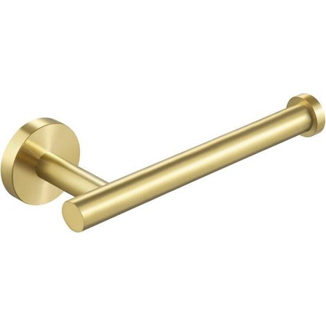 Wall-mounted toilet paper holder, bathroom toilet paper roll holder, SUS304 stainless steel, brushed gold (1/5)