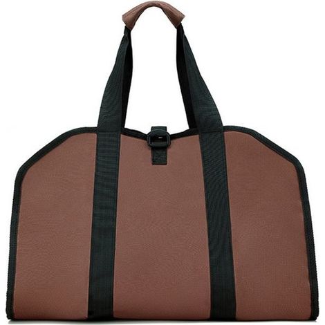 Sac de transport pour bois de chauffage avec poignées, grande capacité, sac robuste pour transporter les bûches, adapté à cheminée, brasero, camping, barbecue et activités extérieures (1/5)