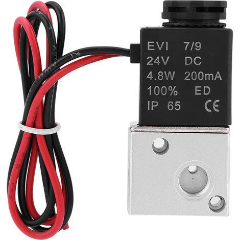 3V1‑06 Électrovanne pneumatique 3 voies 2 positions 1/8" BSP normalement fermée (24 V CC)