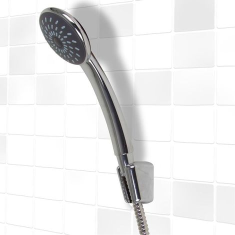 Handbrause-Set 9cm Edelstahl-Schlauch Wandhalter Duschbrause Duschkopf Armatur (1/2)