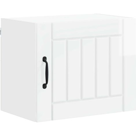 Maison Exclusive - Armadietto a muro LUCCA Bianco Lucido 50 x 31 x 40 cm (1/5)