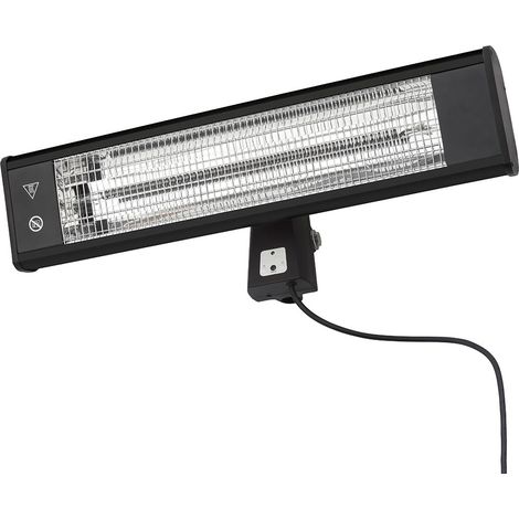 Litecraft Patio Heater 1800W Wall Mount Outdoor IP44 Rated Fitting - Black (1/5)