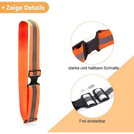 Gilet réfléchissant Ceinture de Course/réfléchissant de Haute Visibilité - réglable Pratique pour Sport, Nuit séc GILET DE SECURITE (1/5)