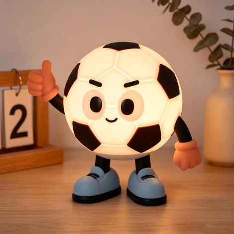Veilleuse Enfant Rechargeable Football, Lampe Foot Veilleuse Bébé Silicone RGB avec 7 Couleurs, Veilleuse LED Tactile Chambre Enfant, Déco Chambre Bébé Garçon, Cadeau Foot Anniversaire (1/5)