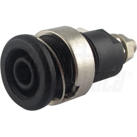 Boccola banana Ø4mm di sicurezza nera alpha elettronica - 20-316-2 (1/2)