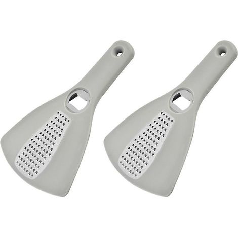 2-in-1 Flaschenöffner und Reibe, Gemüsereibe, grau (1/5)