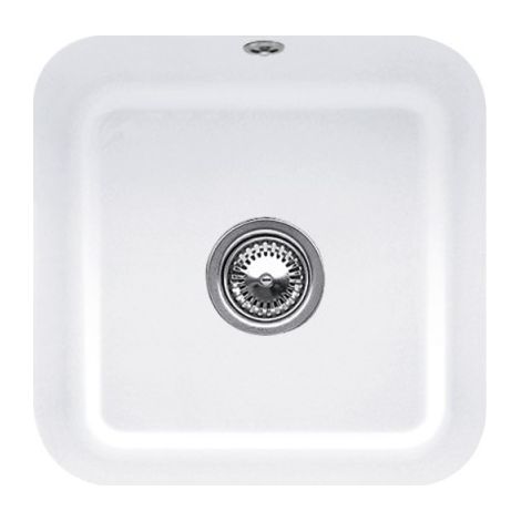 VILLEROY ET BOCH Cisterna 50 Snow White CeramicPlus fregadero de 1 seno con desagüe automático