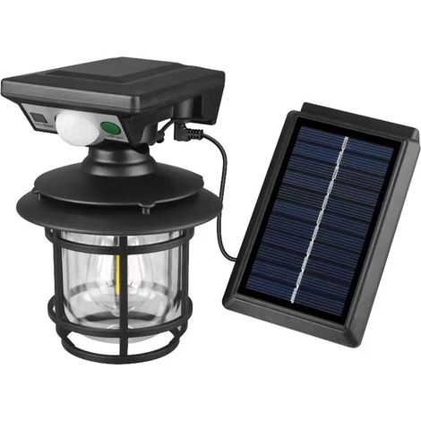 Lámpara solar de pared IP65 resistente al agua para uso exterior, farola con sensor de movimiento, luz de jardín. (1/5)