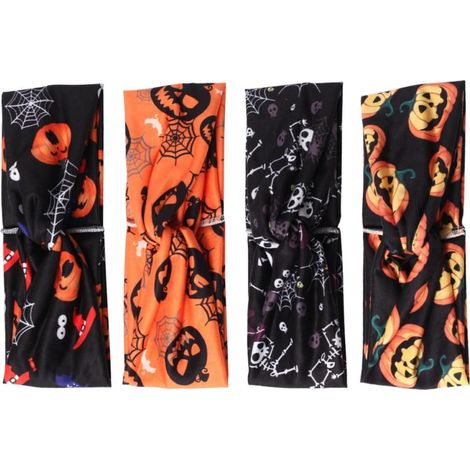 4 Pièces Halloween Bandeau Noué Élastique Cheveux (1/5)