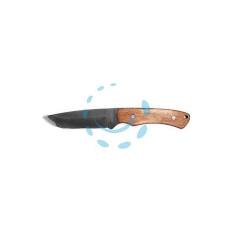 COLTELLO LAMA INOX CON MANICO IN LEGNO E FODERO