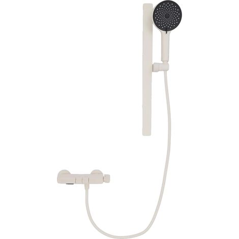 Ensemble de douche, mural, pommeau de douche à main, BLANC (1/2)