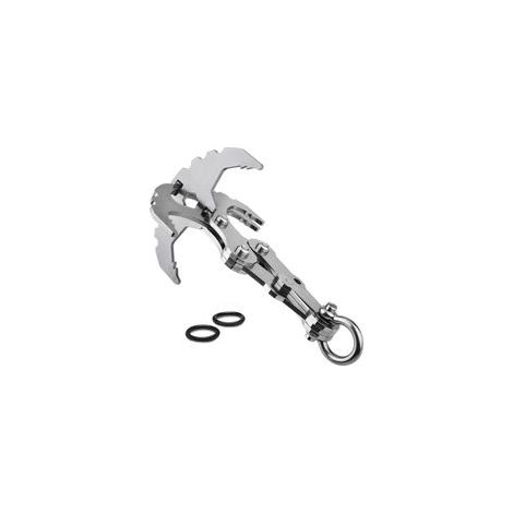 Gancio pieghevole da esterno, artiglio di soccorso per arrampicata e alpinismo, strumento multifunzionale in acciaio inox (1 pezzo) - Crezuo