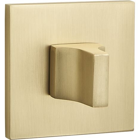Quadratische WC-Rosette, goldene Innengriffplatte (1/2)