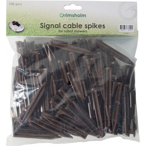 Sachet de 100 clous plastiques pour fixation câbles robot tondeuse – Longueur 27cm – Adapté pour installations jardinage