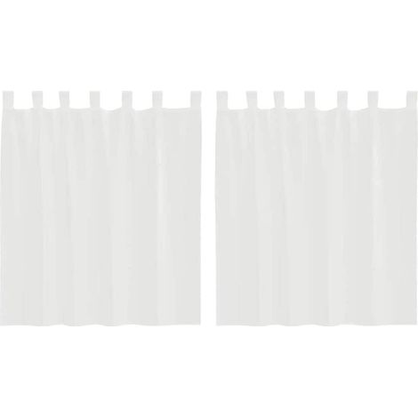 Maison Exclusive - Tende in Voile con Tasche per Aste 2 pz Bianco