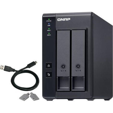QNAP TR-002 contenitore di unità di archiviazione Box esterno HDD/SSD Nero 2.5/3.5" (1/4)
