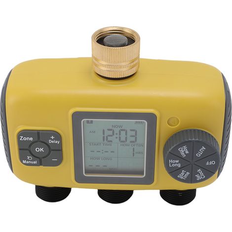Programmateur d'arrosage intelligent 3 voies, robinet d'irrigation pour jardin, pelouse et serre (1/5)