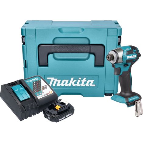 Avvitatore a impulsi a batteria Makita DTD 173 RA1J 18 V 180 Nm 1/4" brushless + 1x batteria ricaricabile 2,0 Ah + caricabatterie + Makpac