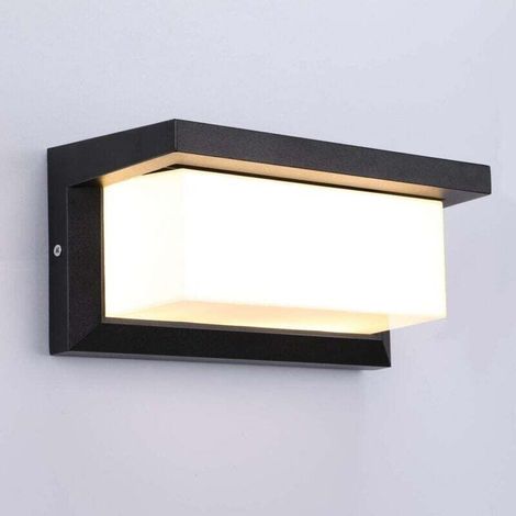 18W Outdoor LED Wall Light with Motion Sensor Modern Waterproof LED Wall Lamp Warm 3000K IP65 Waterproof Specification 26 12 12cm-1pc MUMU (1/4)