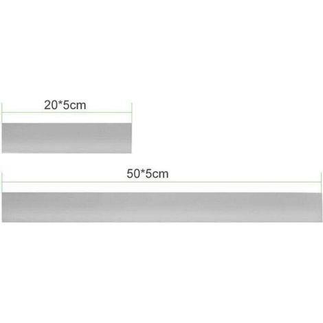 Stickers muraux miroirs - - Lot 20 - 5 x 50 cm - Argent - Acrylique haute qualité (1/4)