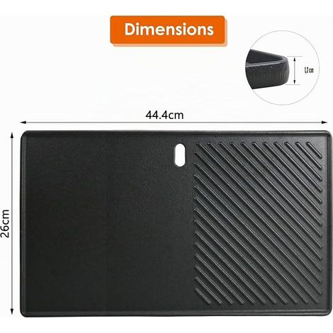 Plaque de cuisson en fonte 7637 - 44,4 x 26 cm - barbecue à gaz Spirit I II E210 E220 S210 S220 Spirit I II 200 (1/4)