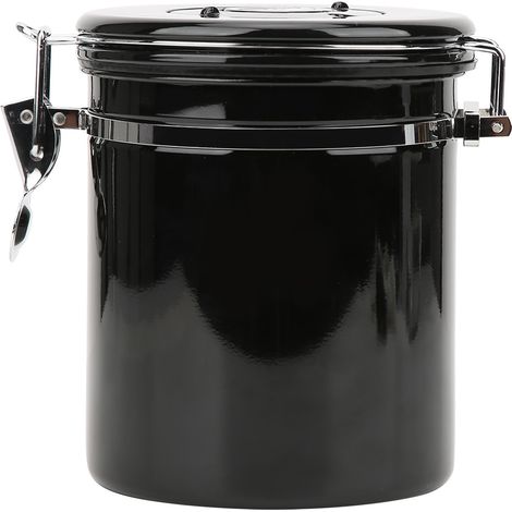 Boîte de Rangement Hermétique 1,5L en Acier Inoxydable pour Café et Thé avec Valve d'Évacuation (1/5)