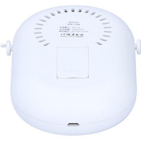 Ventilateur de cou portable rechargeable - Mini ventilateur sans mains pour bureau et extérieur - Blanc