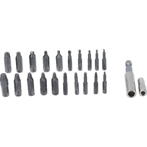 Kit d'extraction de boulons en acier chrome vanadium pour vis et goujons endommagés, avec boîte de rangement (1/5)