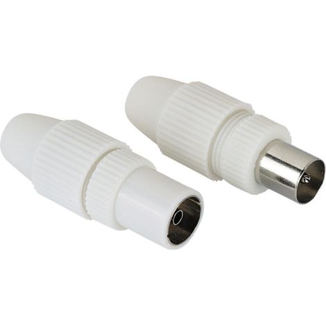 Hama Spina per cavo antenna coassiale maschio e femmina, 5-7 mm (2 pzz.) (1/2)