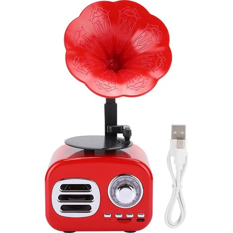 Haut-parleur Bluetooth Rétro Mini Portable - Lecteur Audio pour Bureau et Ordinateur Portable (1/5)