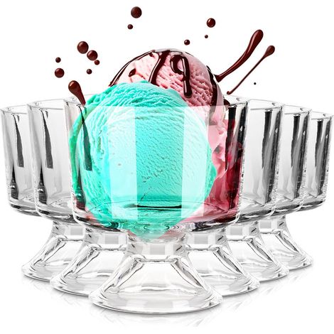 Eisbecher aus Glas, 290 ml, 6er-Set