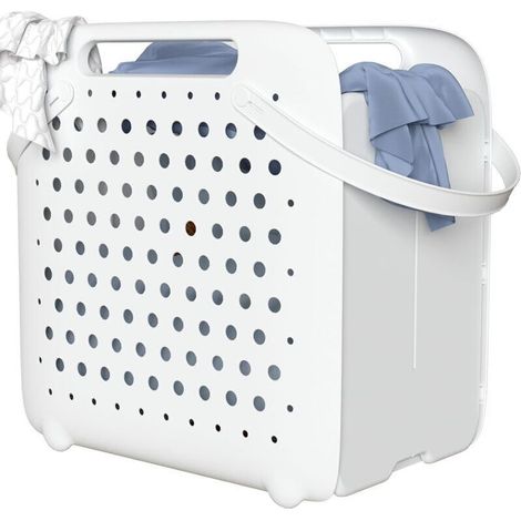 YMYNY Panier à linge pliable de 45L,panier de rangement portable pour l'organisation avec poignées et trous respirants, panier à linge pour vêtements sales pour la buanderie/chambre à coucher (1/4)