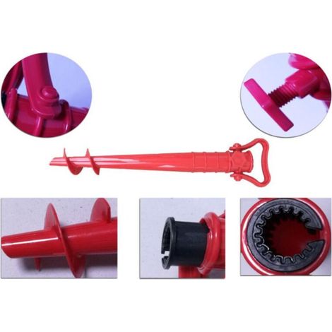 Piquet de fixation pour parasol de plage, support anti-rouille idéal pour camping, jardin et pêche.-x (1/5)