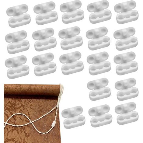 Confezione da 20 connettori per catene, materiale plastico, connettori per catene per tende, adatti per catene per tende, adatti per tende a rullo da 4,5 mm (1/5)