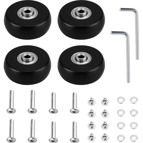 universelle Ersatzrollen für Koffer, 50 mm x 18 mm, für Trolleys, Kinderwagen, Gummi (1/5)