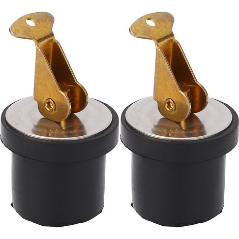 Ortviai Bouchon de vidange en laiton pour bac à viviers marine – 2 pièces, diamètre 22,2 mm (7/8"), longueur 19 mm (1/5)