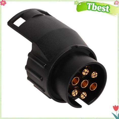 Tbest Adaptateur de prise de remorque Jeu D'adaptateurs de Prise de Remorque Robuste 7 Broches à 13 et moteur bateau (1/4)
