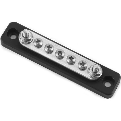 Barre de distribution électrique 100A 5 connexions, 2 bornes à vis, pour bateaux, camping-cars, camions et cars. (1/5)