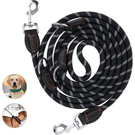 Guinzaglio per cani, in nylon, regolabile, lungo 3 metri, ideale per cani di grossa taglia. (1/5)